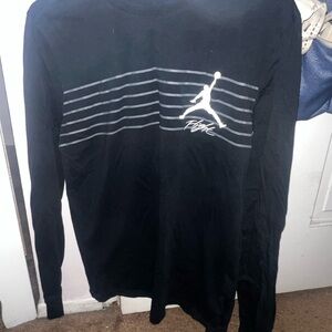 Jordan Black Long Sleeve Tee with Jumpman Design